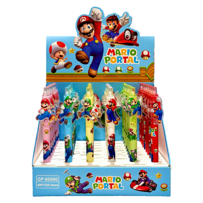Cartoon Insert Click Gel Pens – Assorted Themes, Smooth Writing | Box of 48