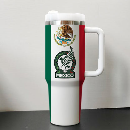 2026 World Cup–Style 40oz Stainless Steel Tumbler Insulated Car Cup with Flat Bottom