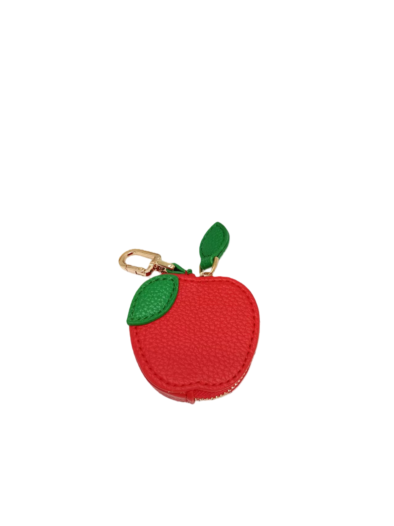 PU Leather Fruit-Shaped Mini Coin Pouch – Zipper Wallet Bag Charm