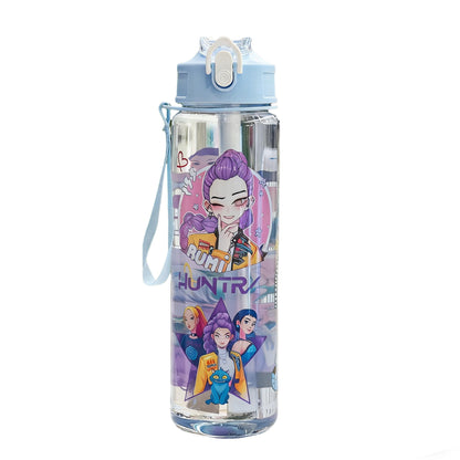 K-POP Demon Hunter Children’s Straw Water Cup Portable Plastic Drinking Bottle 24Oz