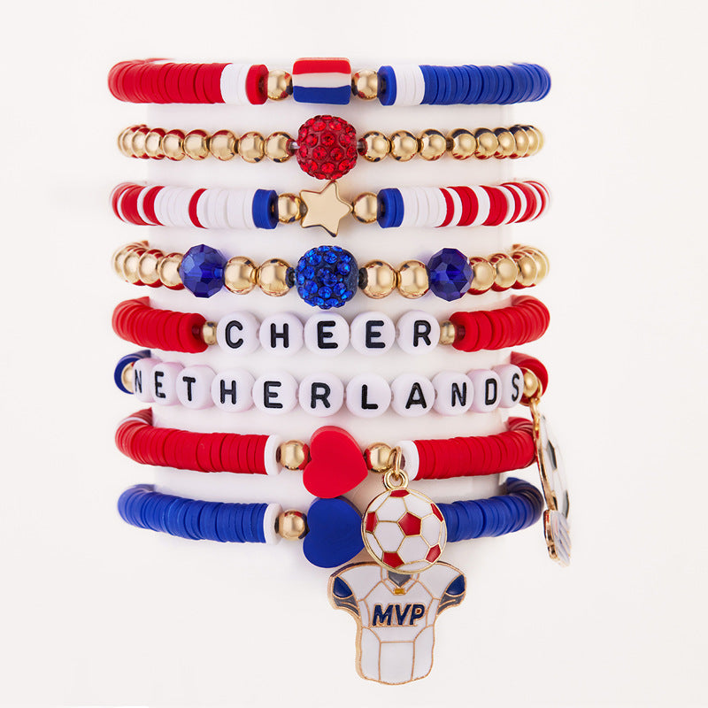 World Cup 2026 Country-Themed Bracelet Set Soccer Fan Jewelry Gift