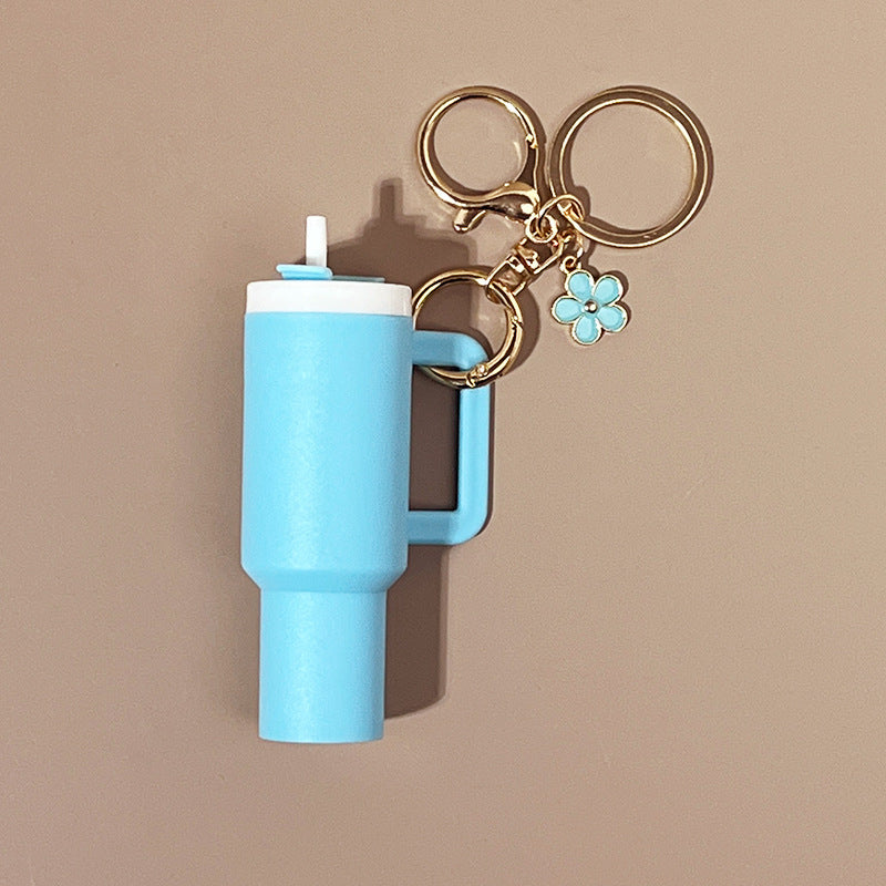 Mini Tumbler Bag Charm Keychain – Colorful Plastic Cup Charm Accessory