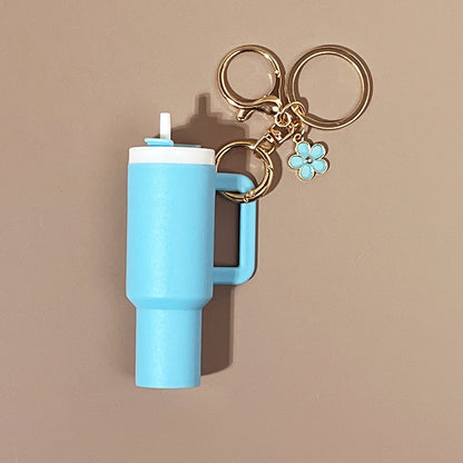 Mini Tumbler Bag Charm Keychain – Colorful Plastic Cup Charm Accessory