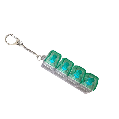 Transparent Click Button Fidget Keychain Stress Relief Multiple Colors