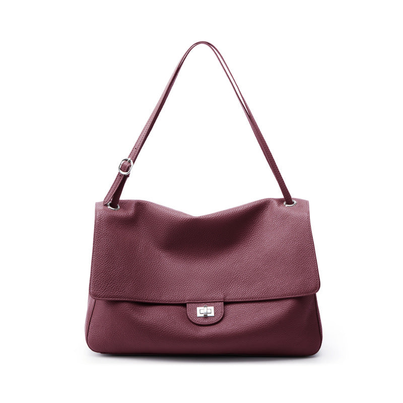 Slouchy Flap Shoulder Bag in Leather or Suede