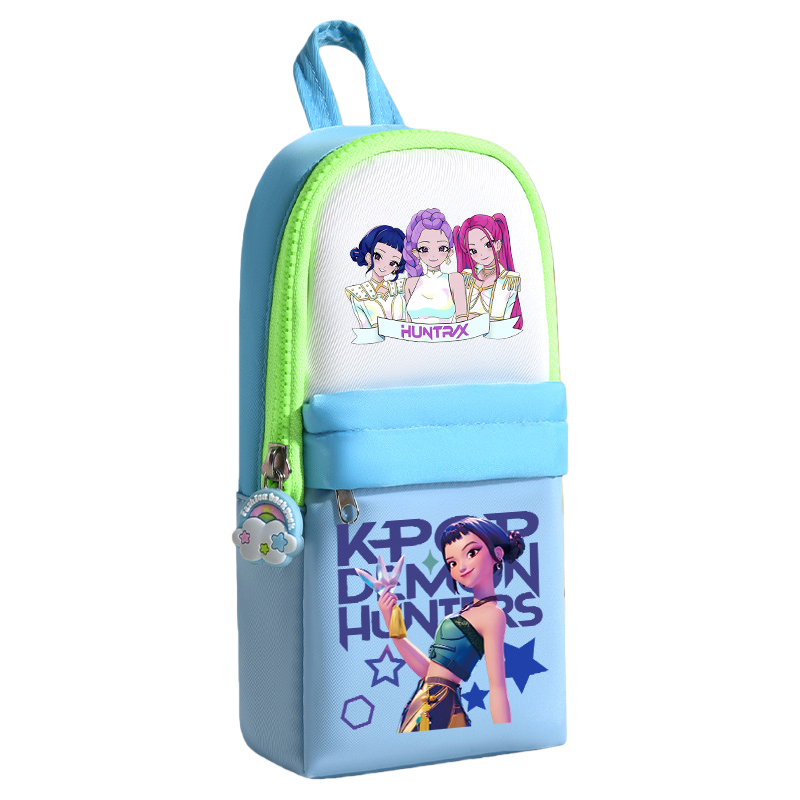 K-Pop Demon Hunters Pencil Case Large Capacity Student Pen Bag Trendy Stationery Organizer Office Supplies