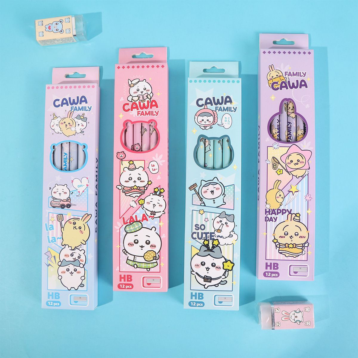 12pcs Cartoon Character 2B Pencils Set Sketching, Drawing & Writing Pencil Set