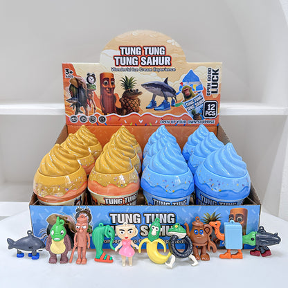 Ice Cream Cone Keychain Blind Box Set – 12-Piece Full Box Cartoon Surprise Series