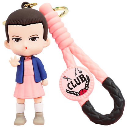 Stranger Things Supernatural TV-Inspired Retro Sci-Fi Character Silicone Keychain