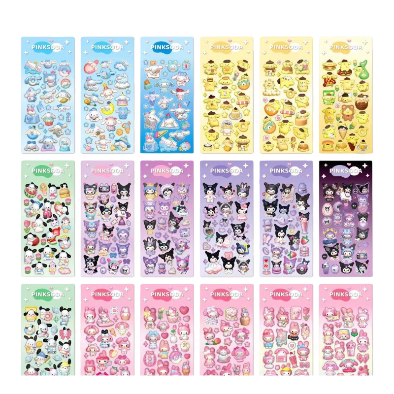 K-pop Demon Hunters Holographic Stickers Set Cartoon Designs for Journals and Scrapbooks