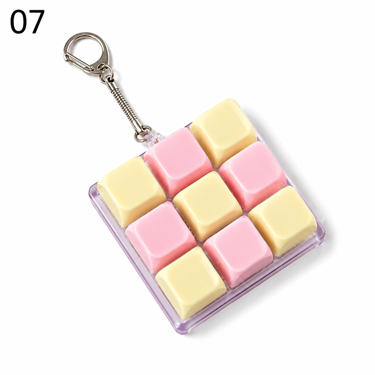 Trending 9-Key Fidget Click Button Fidget Keychain Stress Relief Multiple Colors