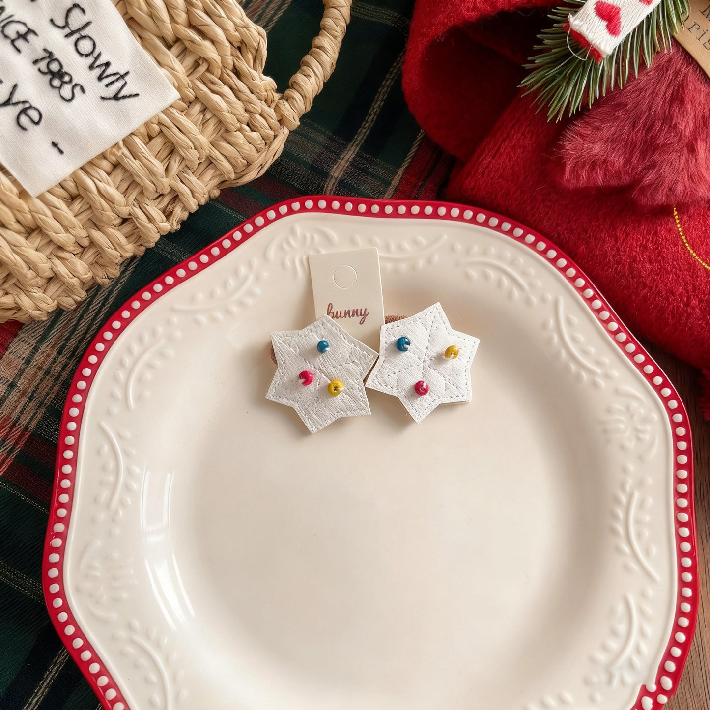 Christmas Leather Hair Clips and Hair Ties for Girls, Gingerbread Man & Snowman Baby Hair Accessories