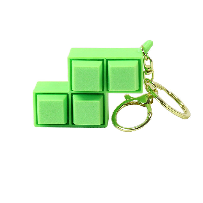 Puzzle Block Fidget Keychain – Press Toy Bag Charm