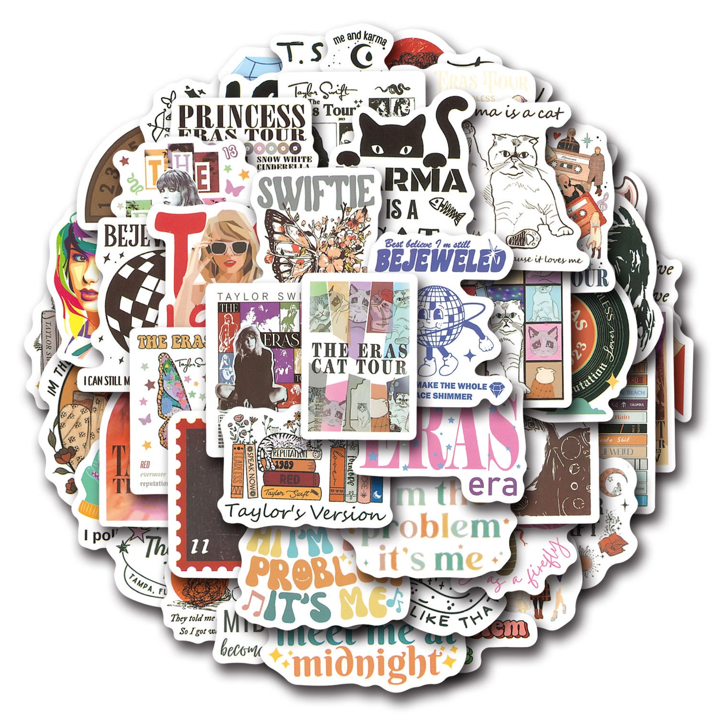Taylor Swift Sticker Pack The Life of a Showgirl Album Graffiti Stickers Concert & Album Collection Laptop/Luggage Decals