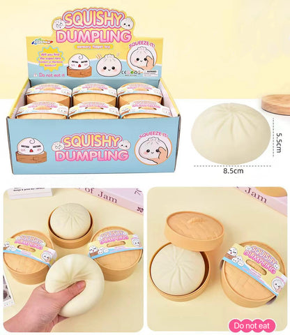 Cartoon Jumbo Mystery Squishy Dumpling Realistic Steamed Bun Stress Relief Squeeze Toy