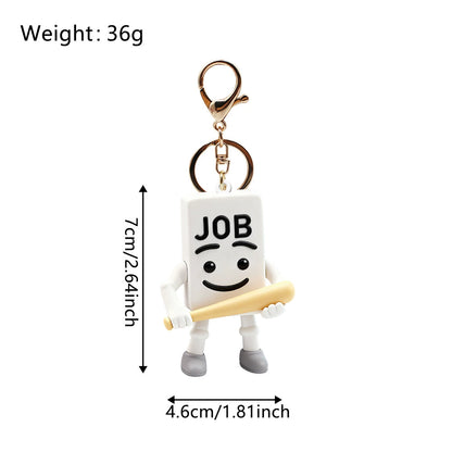 Pixel Style Funny Character Silicone Key Chain Cartoon Pendant Bag Charm