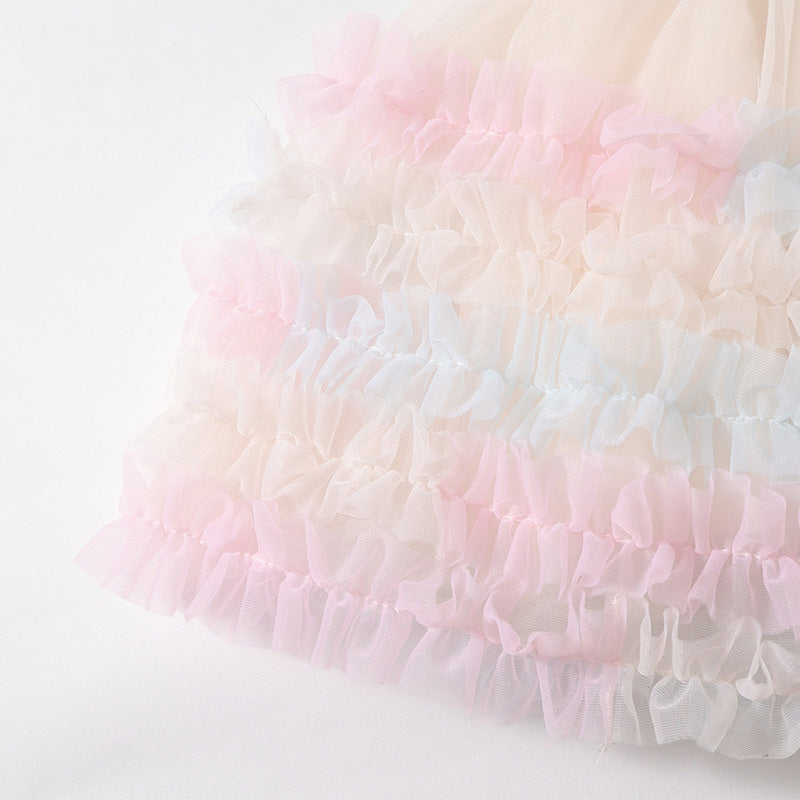 Girls Tulle Tutu Dress Layered Princess Cake Skirt