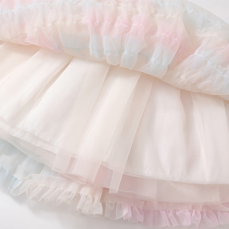 Girls Tulle Tutu Dress Layered Princess Cake Skirt