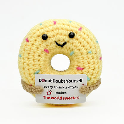 Crochet Food & Drink Pals with Message Cards – Cute Desk Decor & Gifts
