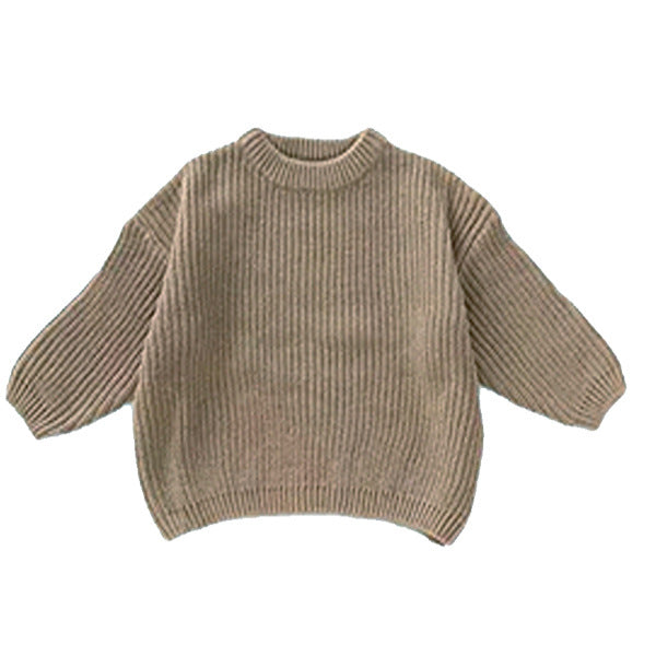 Personalized Name Knit Sweater for Babies & Kids – Custom Yarn Embroidery with Optional Crochet Decorations