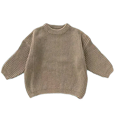 Personalized Name Knit Sweater for Babies & Kids – Custom Yarn Embroidery with Optional Crochet Decorations