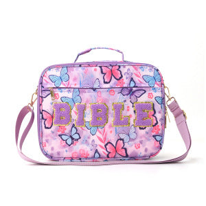 Bible Chenille Letter Tote Bag Large Capacity Shoulder Bag