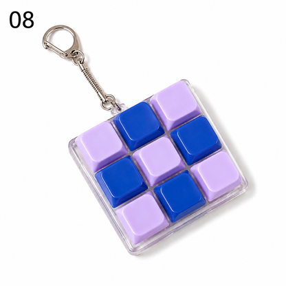 Trending 9-Key Fidget Click Button Fidget Keychain Stress Relief Multiple Colors