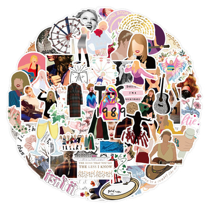 Taylor Swift Sticker Pack The Life of a Showgirl Album Graffiti Stickers Concert & Album Collection Laptop/Luggage Decals