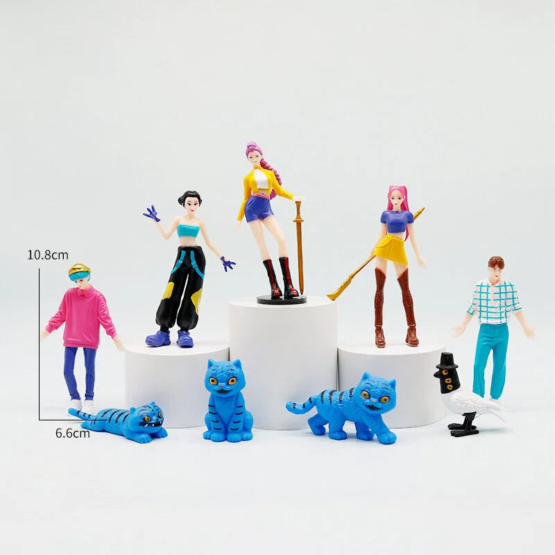 K-Pop Demon Hunters Saga Boy Group Tiger Blind Box Figures – 2–4.5 Inch Mini Collectible Model Ornaments
