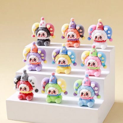 Bunny Capybara Baby-three Flocked Mini Figurine Desktop Ornament Car Decoration Collectible Toy