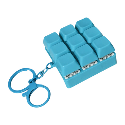 Finger Press Button Cube Squishy Keyboard Keychain Stress Relief Toy