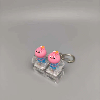 Mini Dumpling Fidget Charm Keychain Pop Fun Stress Sensory Toy Relief Accessory