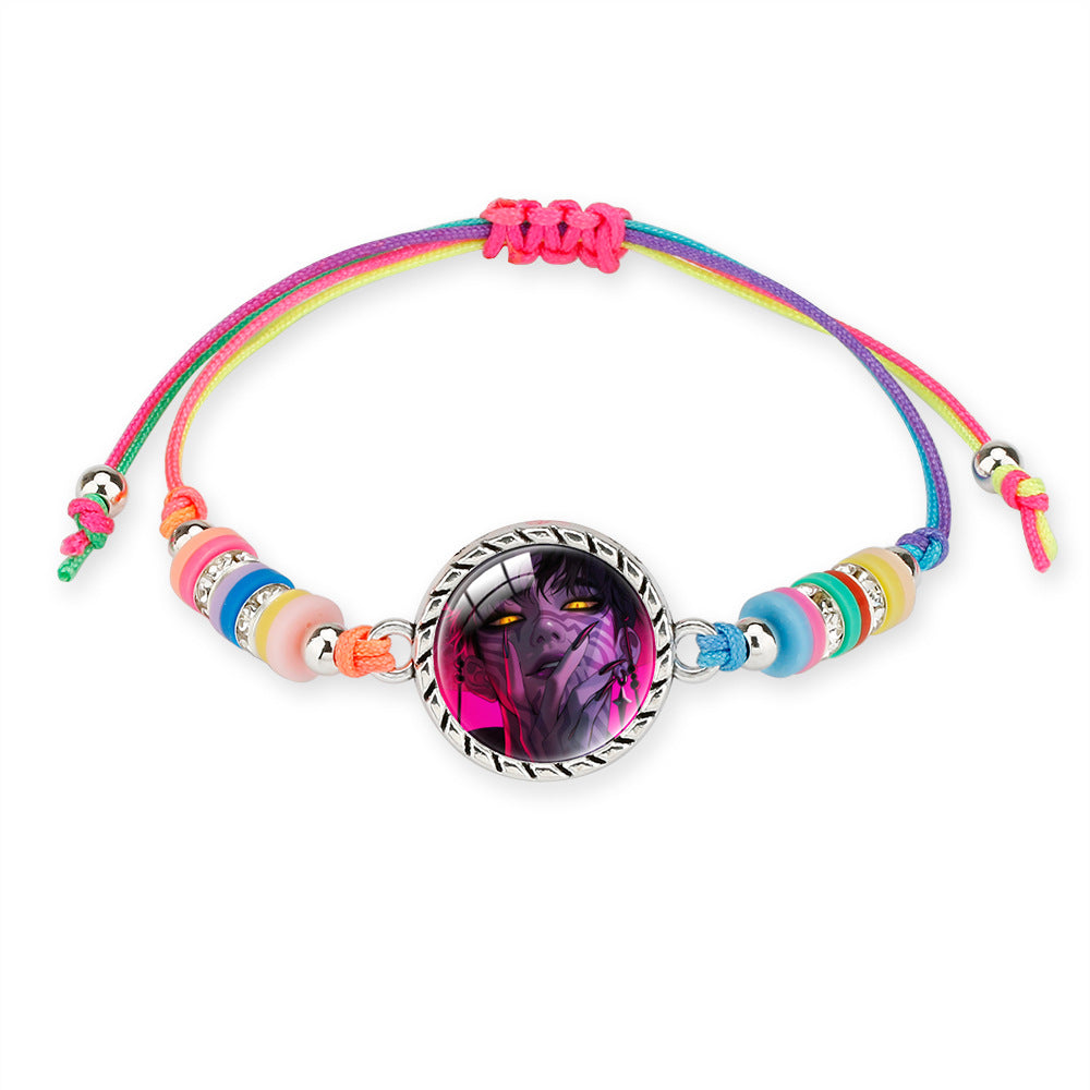 KPOP Demon Hunter Colorful Beaded Bracelet – Boho Adjustable Polymer Clay Charm Bracelet