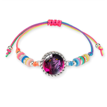 KPOP Demon Hunter Colorful Beaded Bracelet – Boho Adjustable Polymer Clay Charm Bracelet