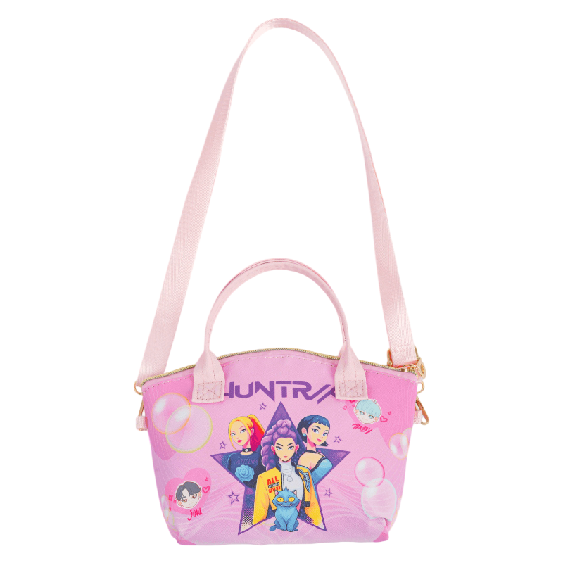 K-Pop Demon Girl Print Crossbody Bag with Top Handle & Adjustable Strap for Kids & Adults