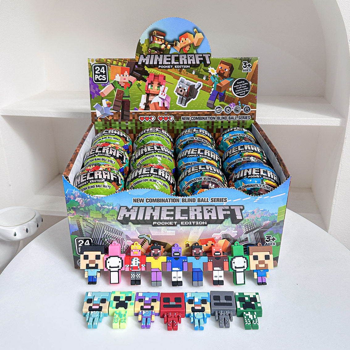 Surprise Capsule Mini Building Blocks Silicone Figurine Set Blind Box Puzzle Bricks Toy Fun Collectible