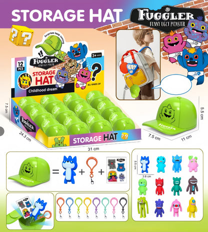 Storage Hat Blind Box Capsule Cartoon Figures Trendy Collectible Keychain Toys