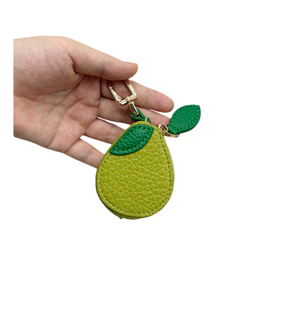 PU Leather Fruit-Shaped Mini Coin Pouch – Zipper Wallet Bag Charm