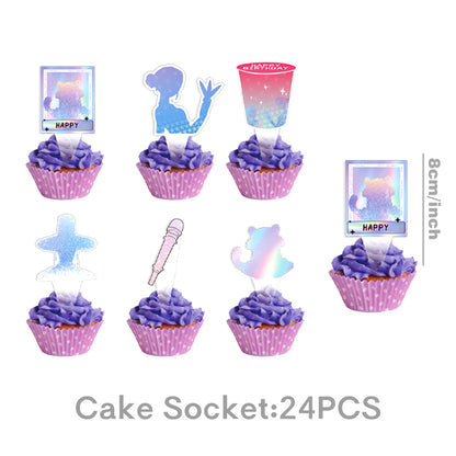K-pop Demon Hunters Birthday Party Supplies Themed Tableware and Decorations