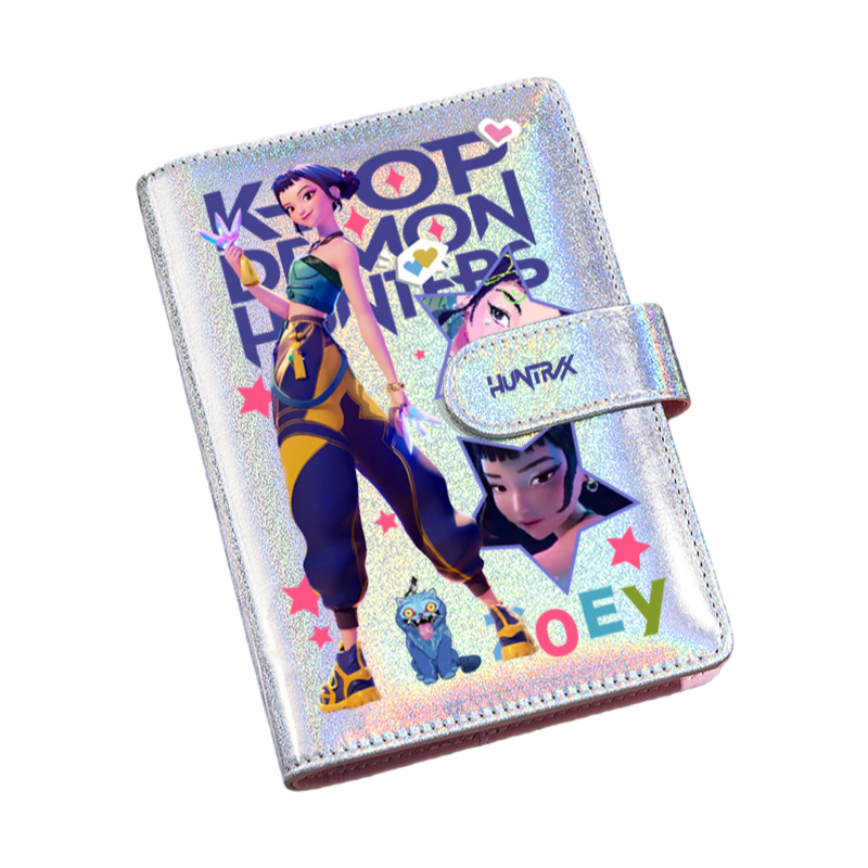 Holographic Cover Demon Hunter Binder Notebook Magnetic Closure Hardcover Journal