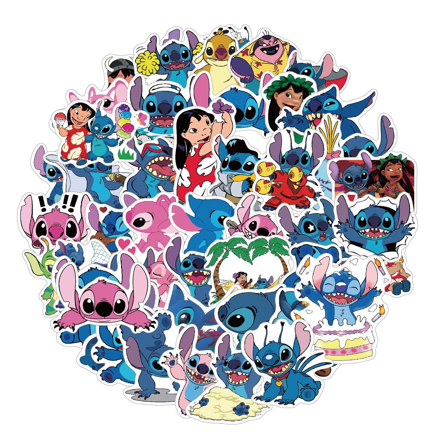 50Pcs Cartoon Character Stickers Waterproof Cartoon Decals for Laptop Phone & Water Bottle