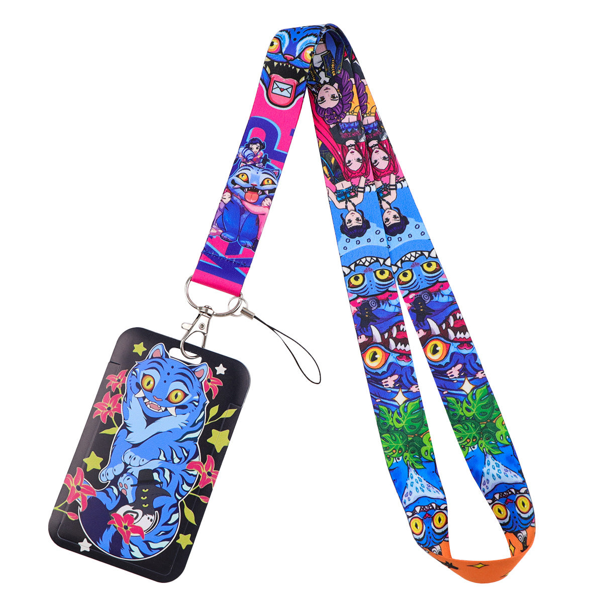 K-POP Demon Hunters Phone Lanyard Polyester Neck Strap ID Badge Holder Card Keychain