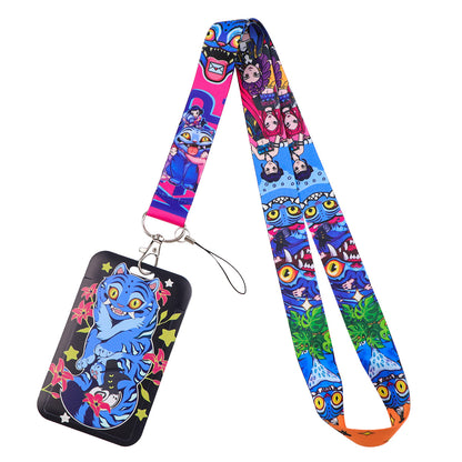 K-POP Demon Hunters Phone Lanyard Polyester Neck Strap ID Badge Holder Card Keychain