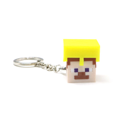 3D Printed Pixel Block Fidget Clicker Keychain – Mechanical Keyboard Feel Push Button Toy & Bag Charm