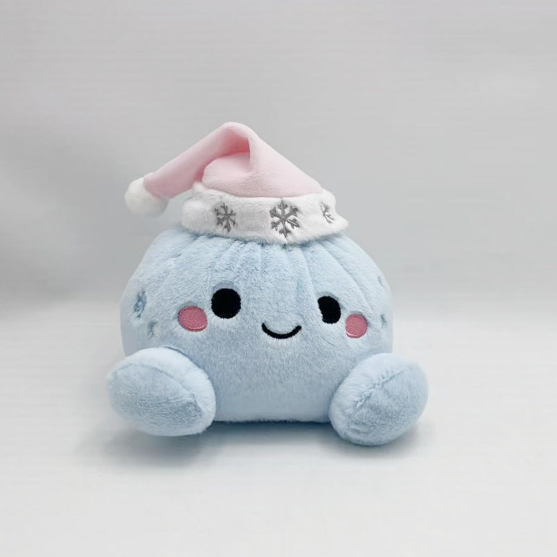 Christmas Bao Bun Plush Toys – Cute Holiday Dumpling Characters, Plush Only or with Bamboo Steamer Gift Box