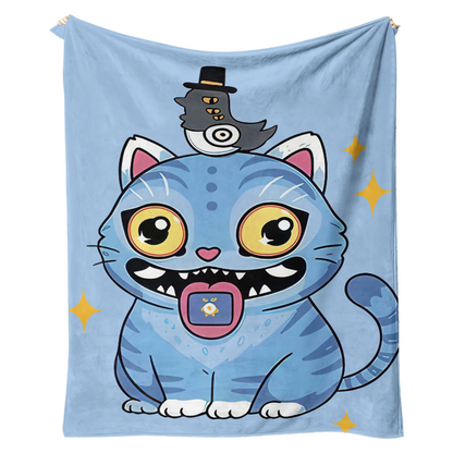 Kpop Demon Hunters Saja Boys Plush Throw Blanket, Flannel Nap Blanket for Sofa or Bed