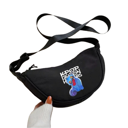 K-Pop Demon Hunters Saja Boys Print Shoulder Bag Crossbody Messenger Half-Moon Bag