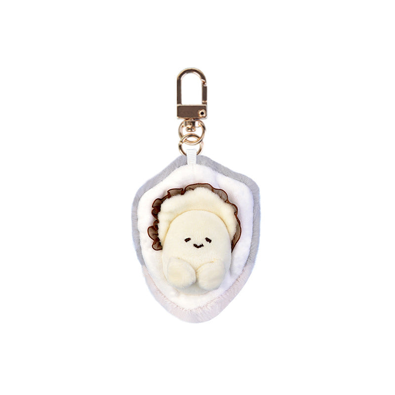 Cartoon Seafood Plush Keychain Sea Animal Stuffed Bag Charm Pendant  Keyring Accessory
