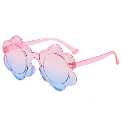 Kids One-Piece Colorful Flower Shaped Sunglasses UV Protection