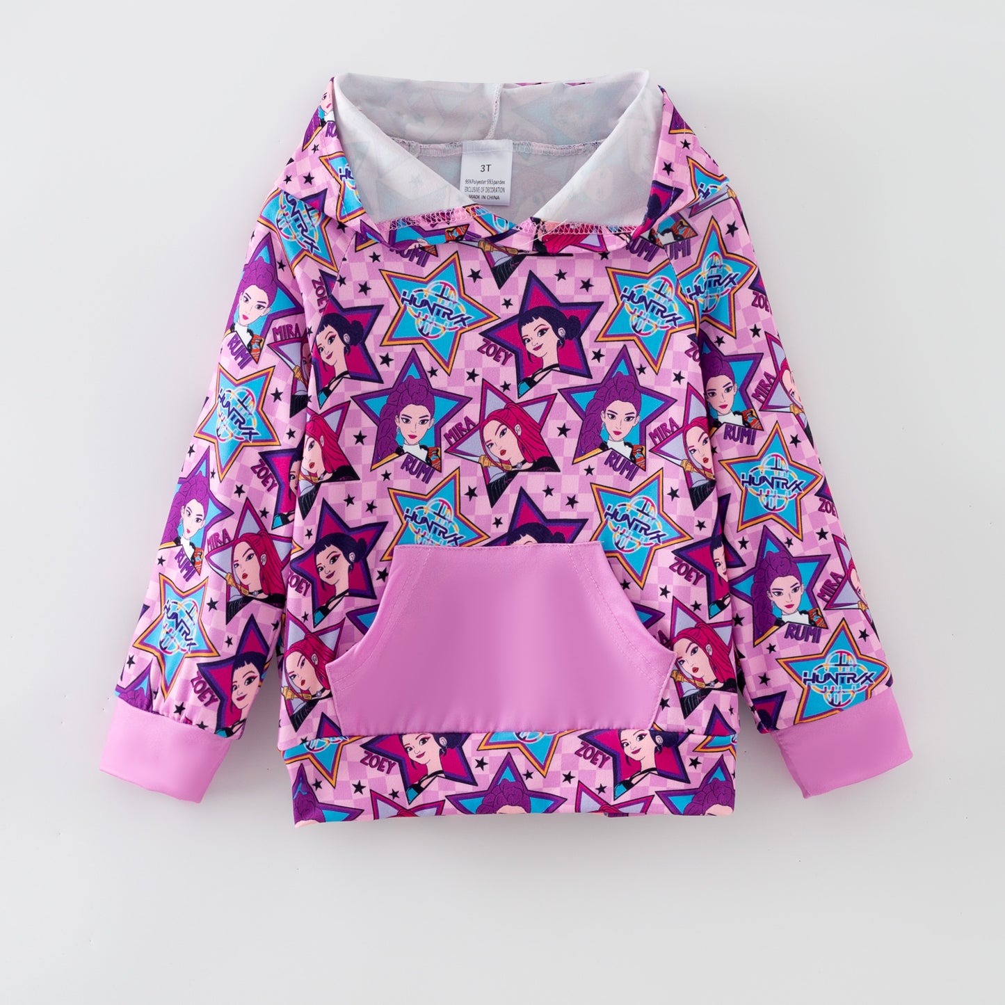 Girls Fall Kpop Demon Hunters Pocket Milk Silk Hoodies